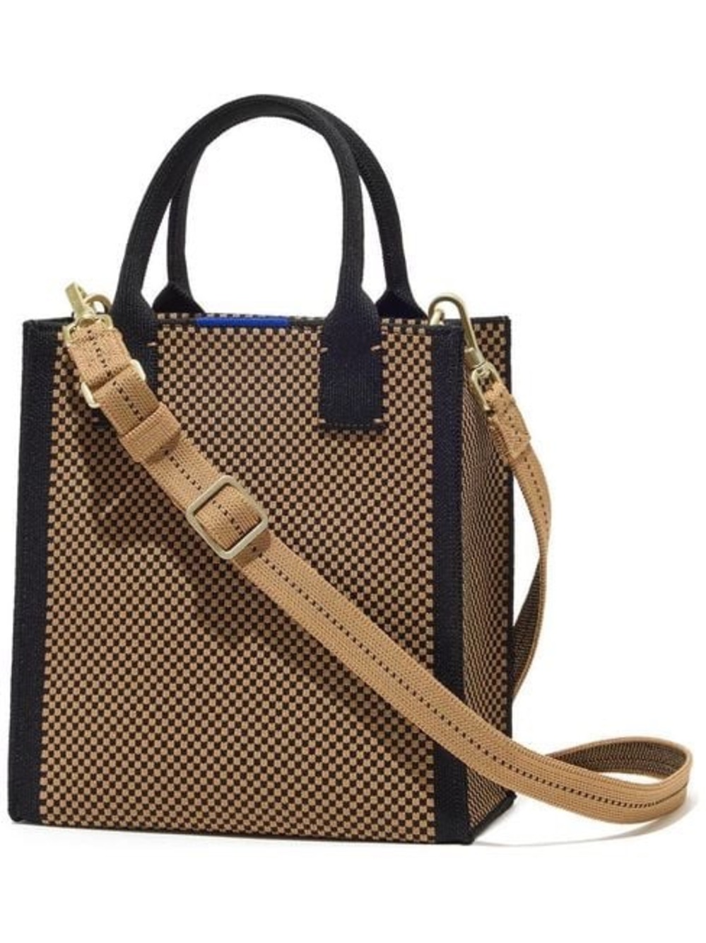 Rothy's Petite Classic Tote in Wren Microcheck